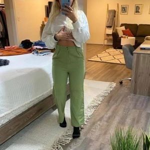 xs high waisted green pants